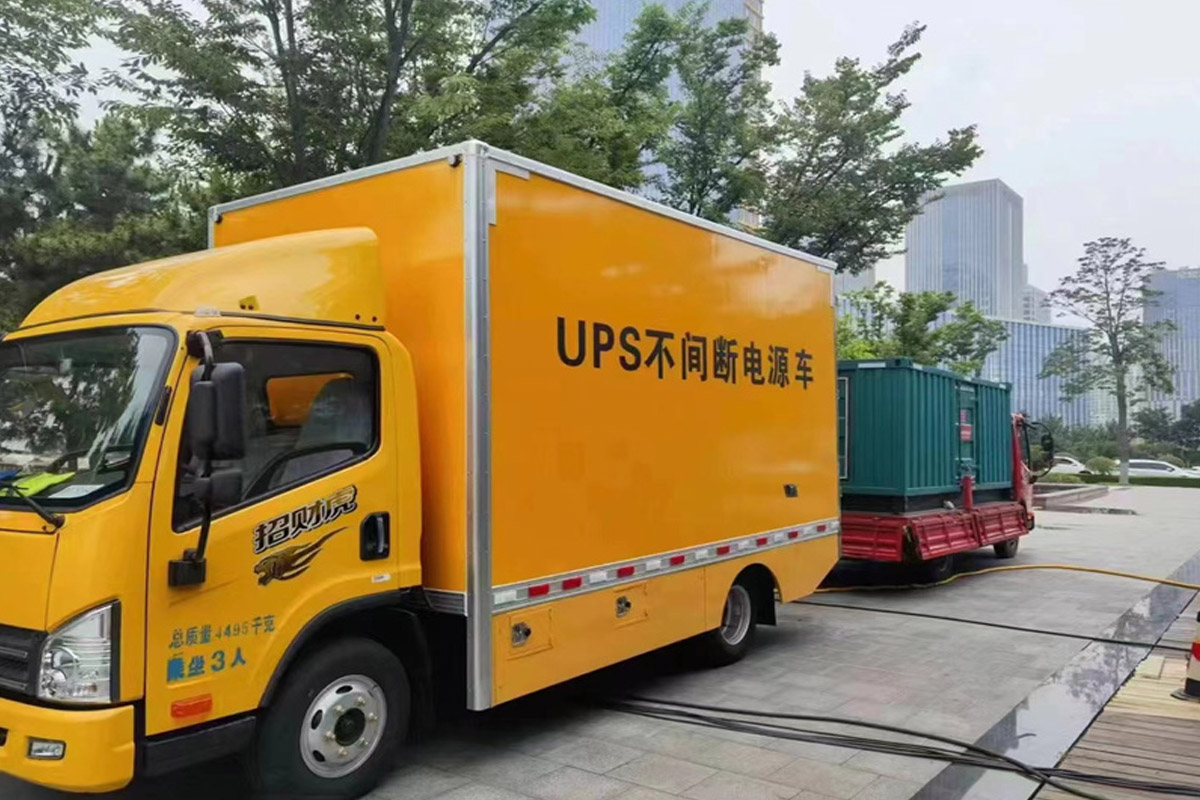 赤坎发电机租赁施工现场
