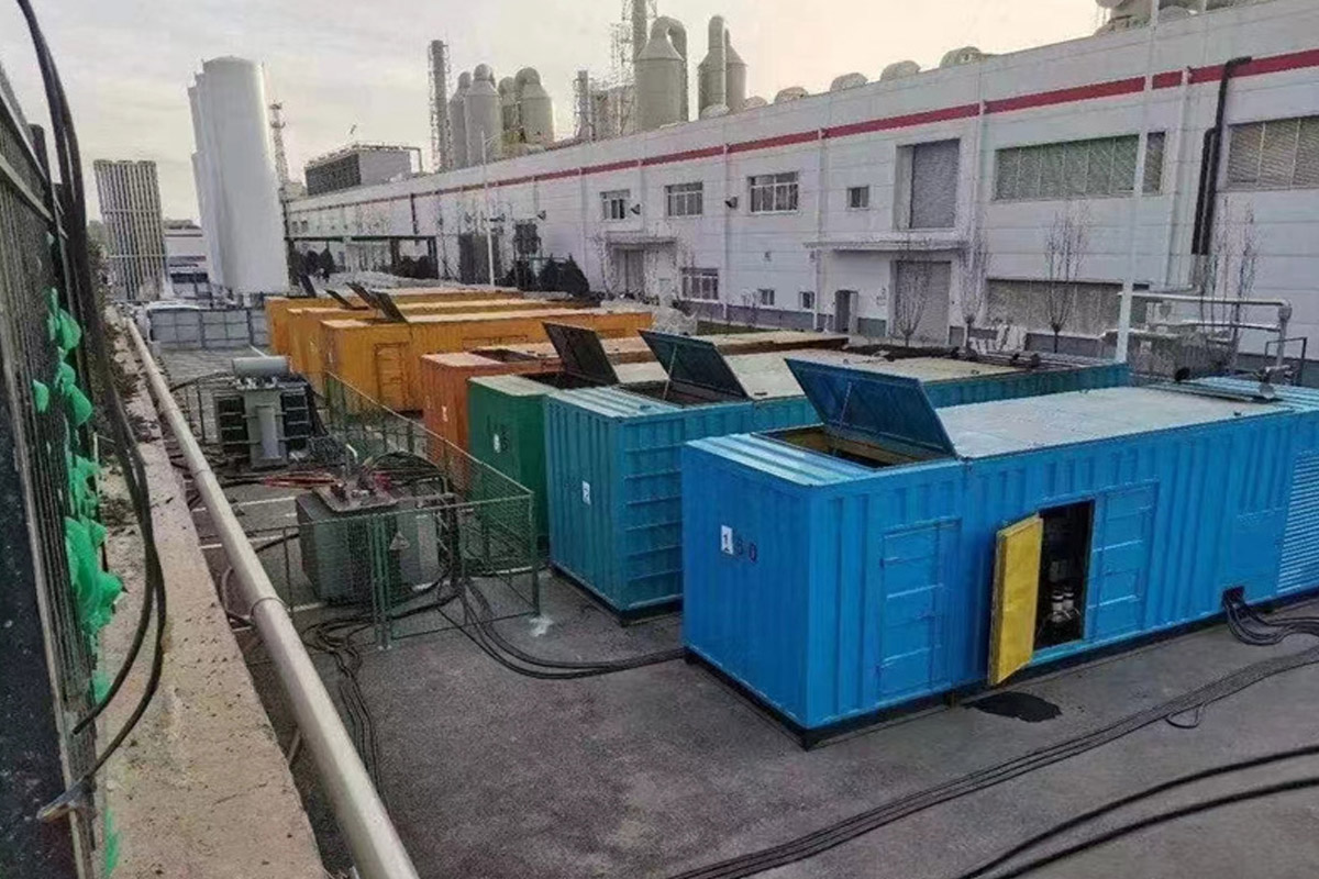 赤坎发电机租赁施工现场